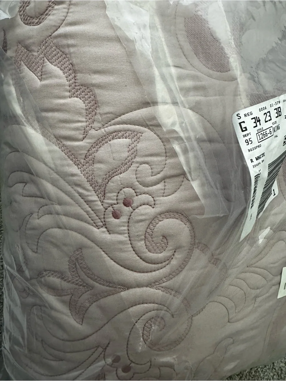 Brylanne Home Pale Rose Quilted Bedspread KING